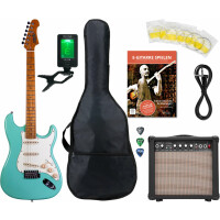 Jet Guitars JS-300 E-Gitarre Sea Foam Green Set