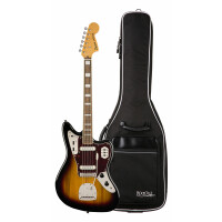 Squier Classic Vibe '70s Jaguar LRL 3-Color Sunburst Gigbag Set