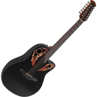 Ovation Celebrity Elite CE4412 Mid Cutaway 12-String Black