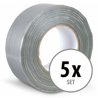 Stagecaptain DT-4850G-PRO Textieltape Plakband Gaffa Tape 50m Grijs set van 5