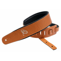 Ortega OSCU-6 Gitarrengurt Echtleder Orange Braid - 1A Showroom Modell (Zustand: wie neu, in OVP)