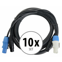 Pronomic Stage PPD-2.5 cable híbrido Powerplug/DMX Juego de 10