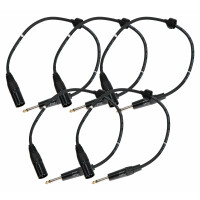 Pronomic Stage JMXM-0.5 Audiokabel Monoklinke/XLR 0,5m Schwarz 5er Set