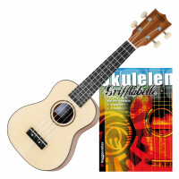 Classic Cantabile Sopraan Ukelele set (natur) incl. greeptabellen