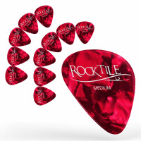 Rocktile Red Pick/plectros 12x Pack medium