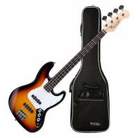 Rocktile Fatboy II SB Bajo eléctrico Sunburst Set con funda inlcuida