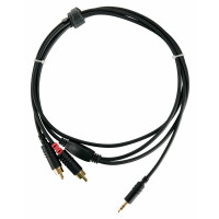 Cable de audio Pronomic Stage J3RC-1,5m 3,5 jack stereo, 1,5 m negro