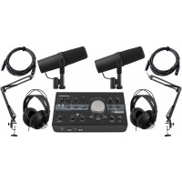 Shure SM7B / Mackie Big Knob Studio Interview Podcast Set für 2 Personen