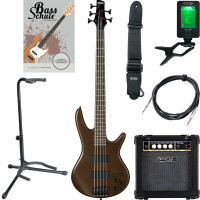 Ibanez GSR205B-WNF SR Gio E-Bass Walnut Flat Starter Set