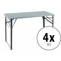 4x Set Stagecaptain BBT-119 GY Hirschgarten table de jardin 119 cm gris