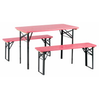 Stagecaptain Hirschgarten Bierzeltgarnitur für Balkon 117 cm Pink - Retoure (Zustand: gut)