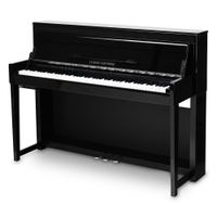 Classic Cantabile UP-1Plus SH Upright E-Piano Zwart Hoogglans