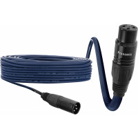 Cable Pronomic Stage DMX3-50 DMX 50 m, azul con contactos de oro