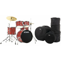 Tama ST50H5-CDS Stagestar Drumkit Candy Red Sparkle Taschen Set