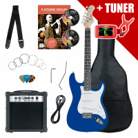 Rocktile ST Pack Guitare électrique set Blue y compris amplificateur, sac, accordeur, câble