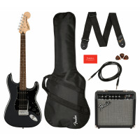 Squier Affinity Stratocaster HSS Charcoal Frost Metallic Pack