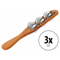 XDrum TS-1 Tambourine Stick legno naturale set 3 pezzi