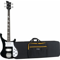 Rocktile Pro RB-400B Blackbird E-Bass Black Softcase Set