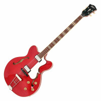 Höfner HCT-500/7-TR Verythin E-Bass Transparent Red