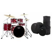 Mapex Venus Stage Drumkit Crimson Red Sparkle Taschen Set