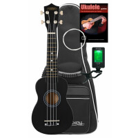 Classic Cantabile US-50 BK sopraan ukulele zwart set