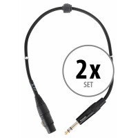 Pronomic Stage JSXF-0.5 XLR/Stereoklinke-Kabel 0,5m 2x Set