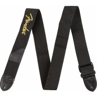 Fender Logo Strap Black with Yellow Logo