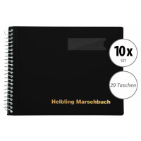 Helbling BMS20 Marschbuch schwarz 20 Taschen 10x Set