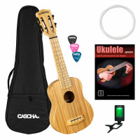 Cascha 2312 Sopran Ukulele Bamboo Natur Set