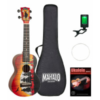 Mahalo Artist Elite Konzert-Ukulele Wild West Set