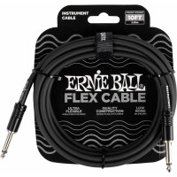 Ernie Ball 6434 Flex Gitarrenkabel 3 m Schwarz