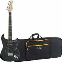 Rocktile Pro ST60-BK E-Gitarre All Black Softcase Set