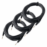 Pronomic Stage INST-10 cable de clavija jack 10 m negro, Set de 3x