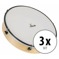 XDrum HTM-10K 10" Tamburello con pelle in plastica Set 3 pezzi