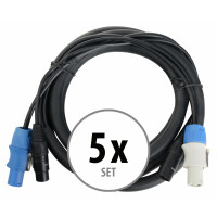 Pronomic Stage PPD-2.5 Cavo di alimentazione DMX/Powerplug Set di 5