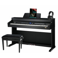 Classic Cantabile DP-A 410 SM Digitale Piano Zwart Mat Set met Pianobank en Hoofdtelefoon