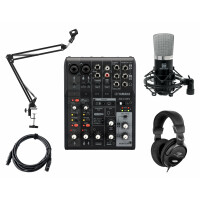 Yamaha AG06 MK2 USB-Audiointerface Schwarz Set