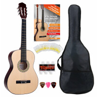 Classic Cantabile Acoustic Series AS-851-L Chitarra classica 3/4 per mancini Starter-SET