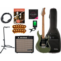 Cort G250 SE E-Gitarre Olive Dark Green Set