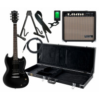 Shaman Element Series DCX-100B Set de guitarra eléctrica negro Set completo