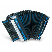 Strasser 4/III De luxe SE Harmonika G-C-F-B, mit X-Bass, Blau