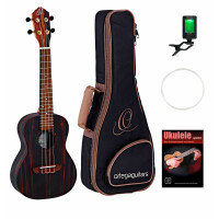 Ortega RUEB-CC Ebony Concert Ukulele Set