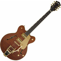 Gretsch Electromatic LTD Flame Okoume Broadkaster Double-Cut with Bigsby Roundup Orange