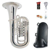 Lechgold FT-15/6S F-Tuba versilbert Deluxe Set