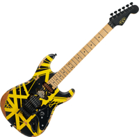EVH Limited Edition Striped Series Frankenstein Frankie Aged Zwart En Geel