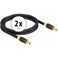 Delock Optisches HiFi SPDIF Toslink Kabel 1m 2x Set