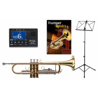 Classic Cantabile TR-39 Tromba Sib SET con accordatore/metronomo, leggio spartito e guida (tedesco)