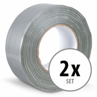 Stagecaptain DT-4850G-PRO Gewebeband Klebeband Gaffa Tape 50m 2er Pack Grau