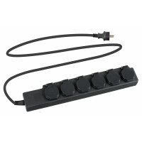 Stagecaptain PSO-6 BK 6-voudige outdoor stopcontactenlijst IP44