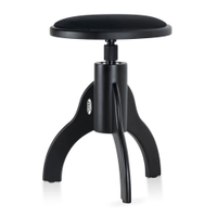 Classic Cantabile Pianohocker Velours Schwarz matt